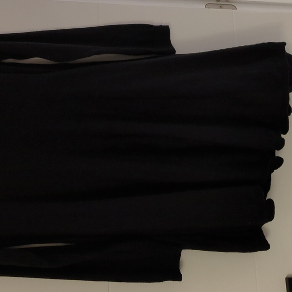 COS black flare Wool Asymmetrical Dress Office Winter Dark Academia Career Sz L - Picture 9 of 9